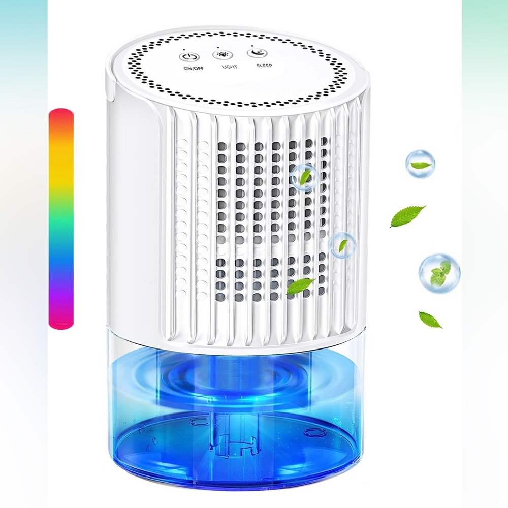 35oz Bathroom Dehumidifier Portable Small Dehumidifier with Auto Defrost